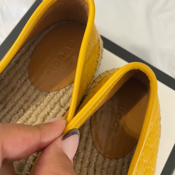 Gucci MicroGuccissima soft espadrille size 39.5 new buttercup - Picture 11 of 16